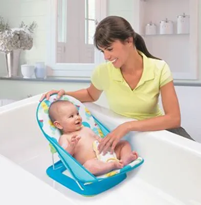 Mothers Touch Baby Bather