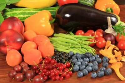 colorful fruit and veggies