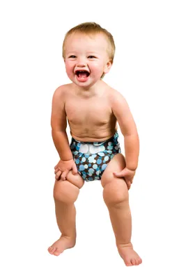 Baby in a Cloth Diaper