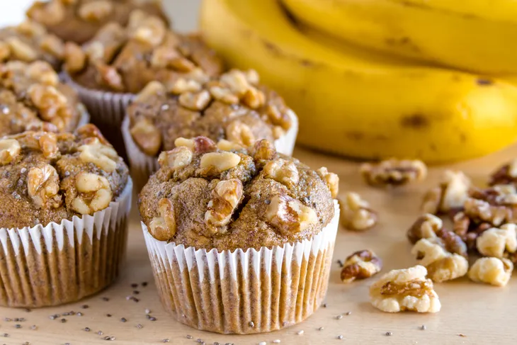 Chia seeds in muffins