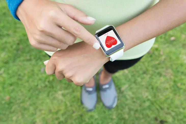 exercising with smartwatch