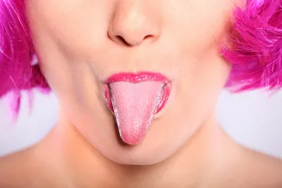 sticking out tongue