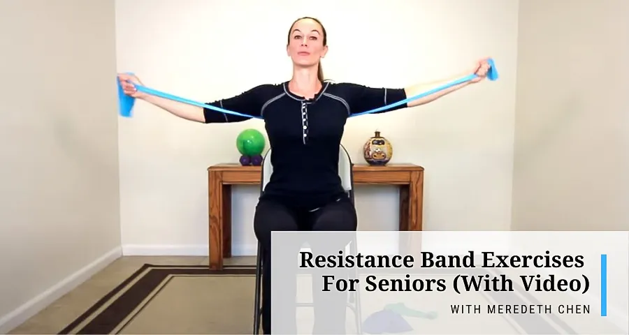 Seniors resistance band online exercises