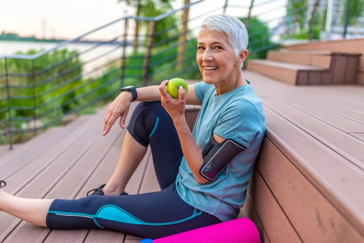 healthy, happy senior woman