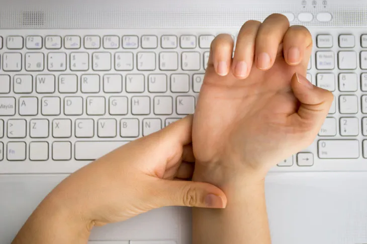 Hand cramp from keyboard