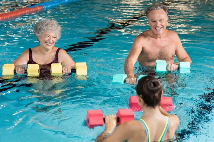 Arm Curls in the pool