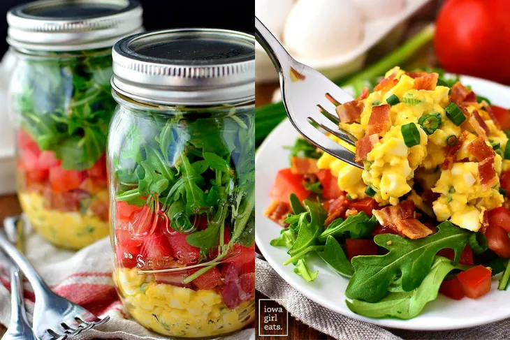 BLT Egg Salad Jars - Iowa Girl Eats