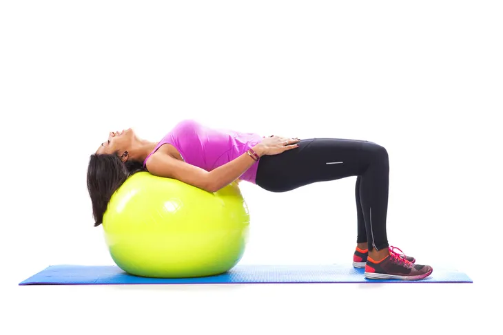 Hip Thrusts on a Stability Ball