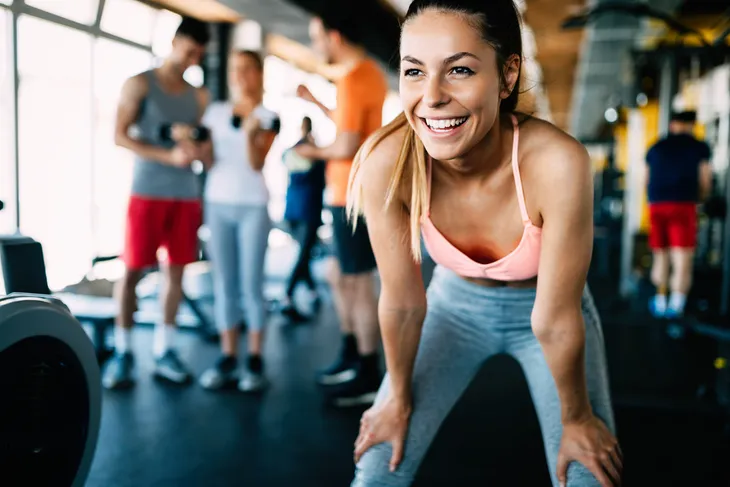 Happy at the gym